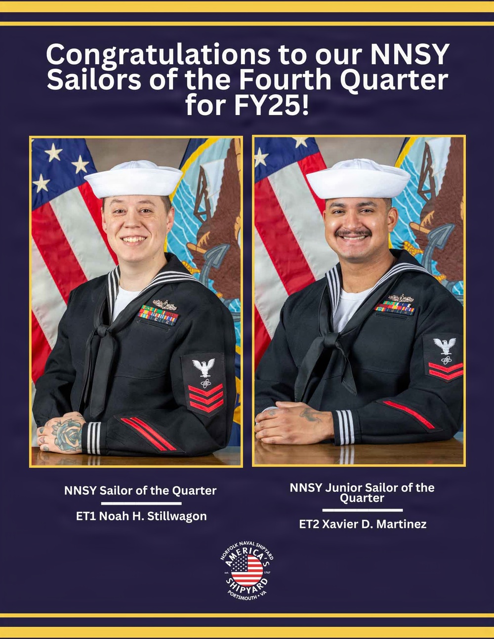 NNSY Celebrates Sailors of the Fourth Quarter
