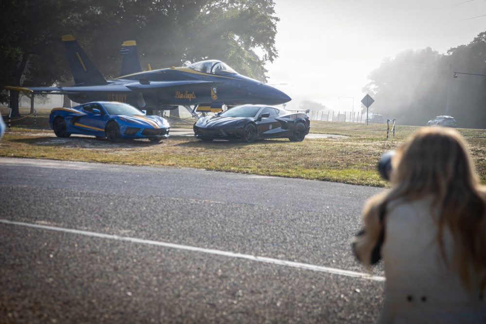 Florida Highway Patrol Stages Corvette at National Naval Aviation Museum