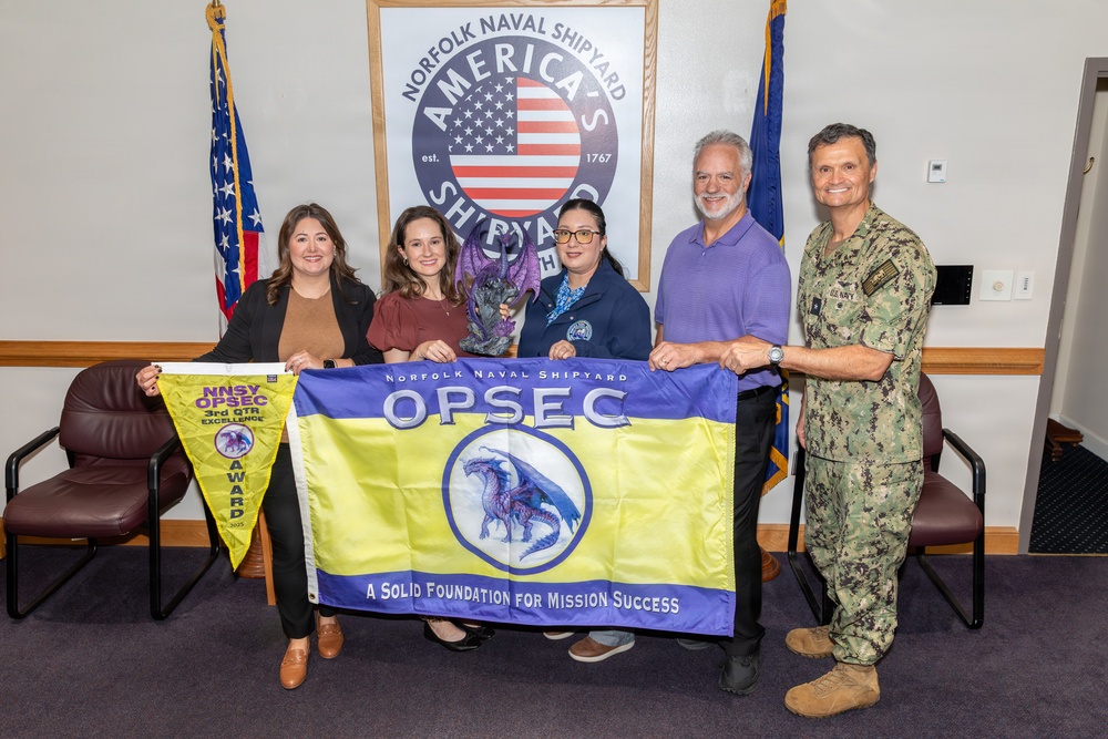 NNSY Celebrates OPSEC Award Winners for the Third Quarter