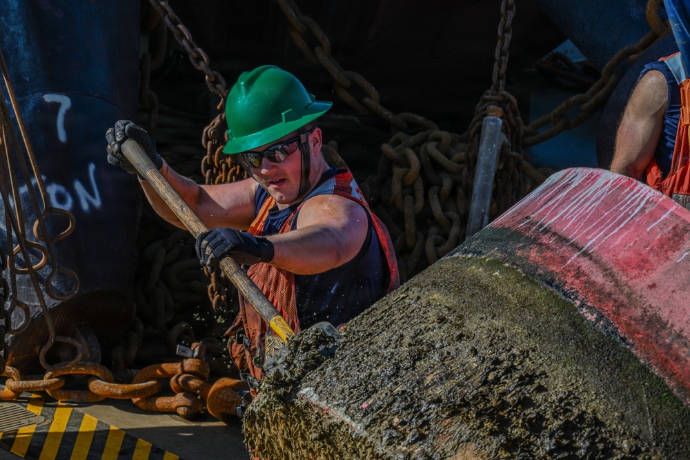 Coast Guard Cutter Sycamore Crew Conducts Post-Storm Buoy Maintenance Near Guantanamo Bay