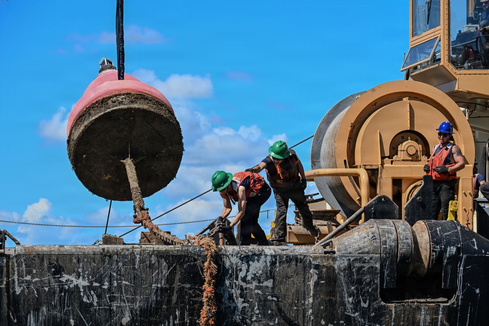 Coast Guard Cutter Sycamore Crew Conducts Post-Storm Buoy Maintenance Near Guantanamo Bay