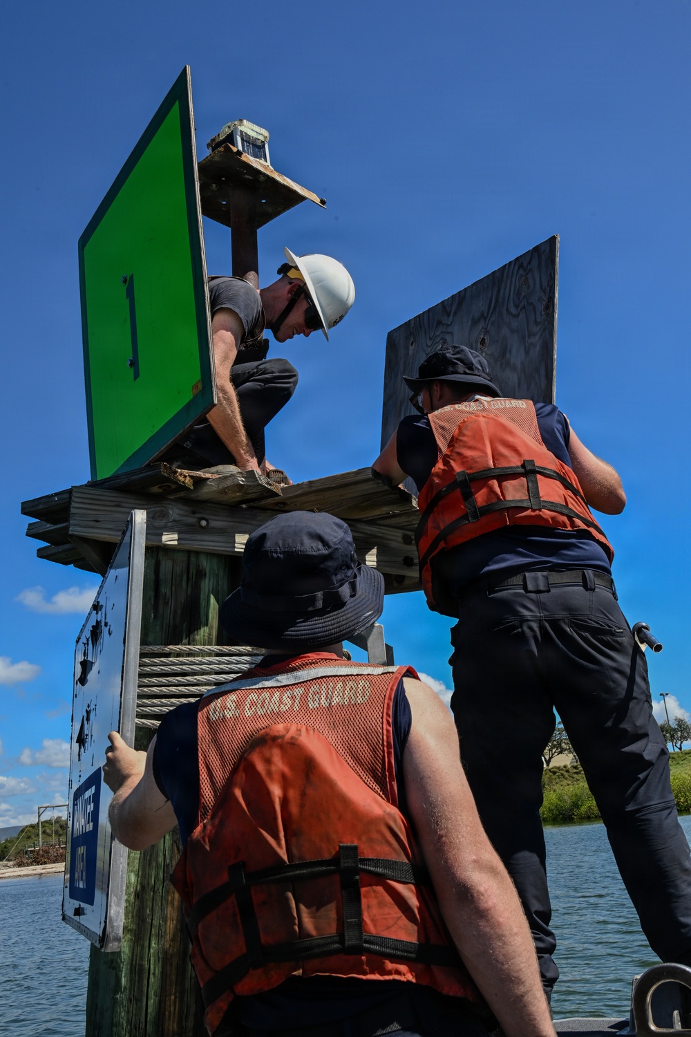 Coast Guard Cutter Sycamore Crew Conducts Post-Storm Buoy Maintenance Near Guantanamo Bay