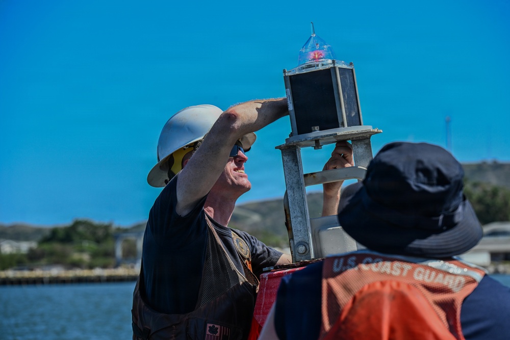 Coast Guard Cutter Sycamore Crew Conducts Post-Storm Buoy Maintenance Near Guantanamo Bay