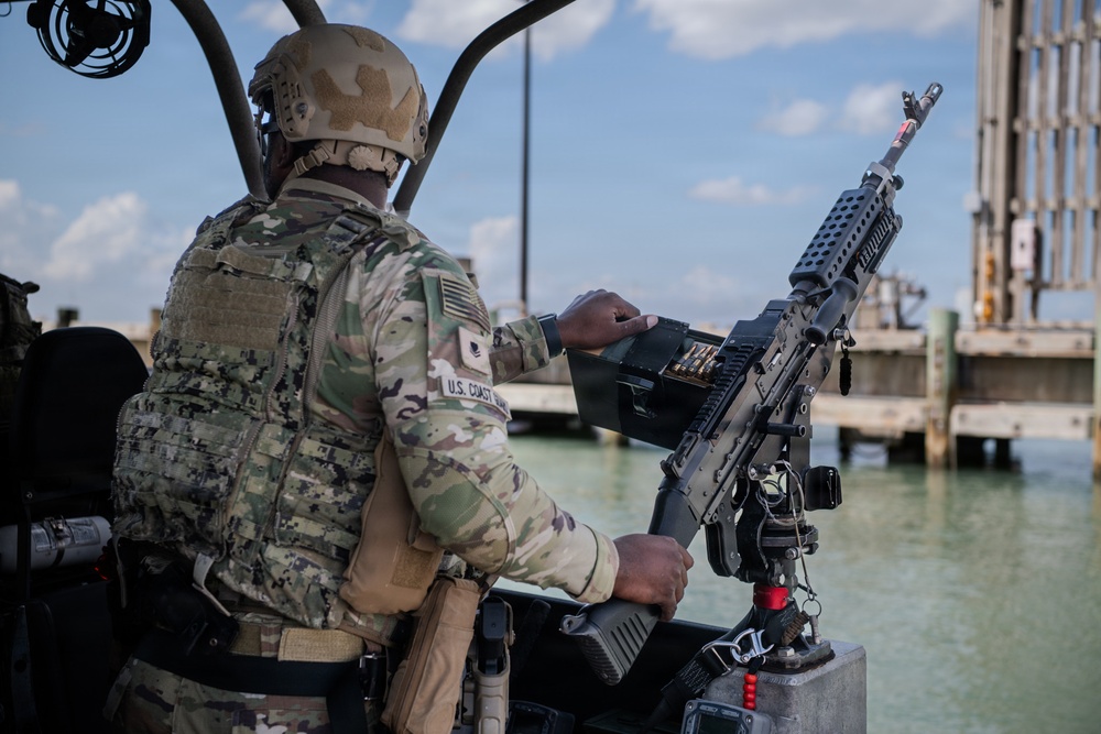 Coast Guard Port Security Unit 308 supports Operation River Wall