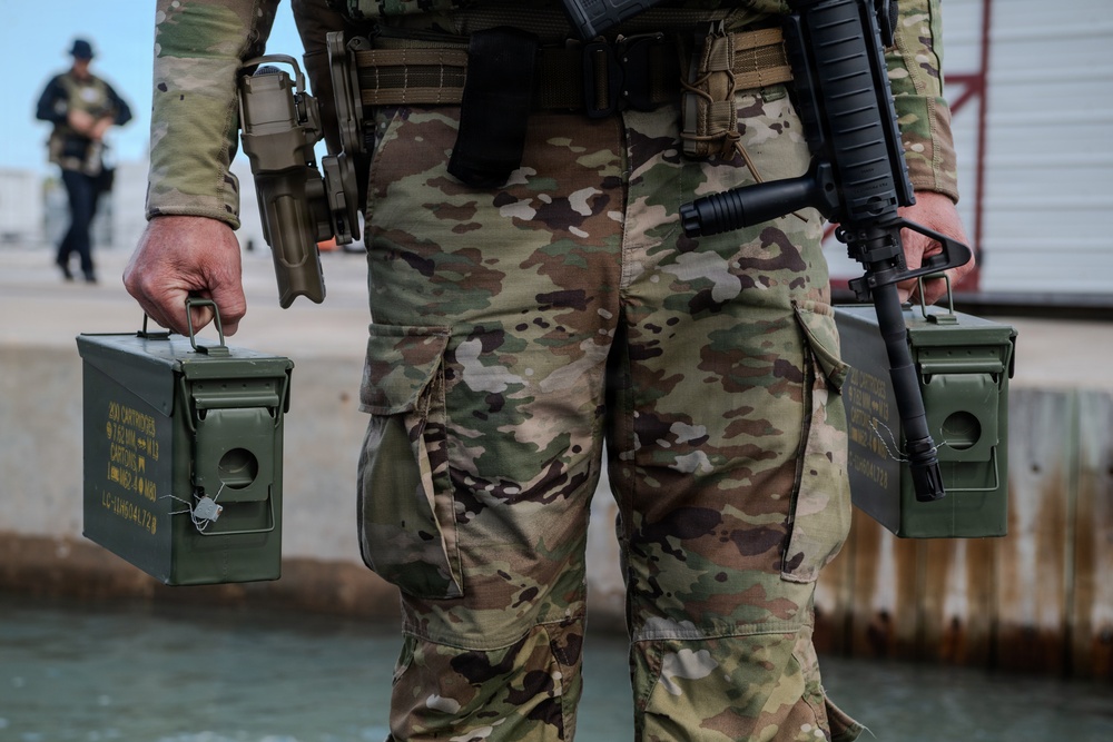 Coast Guard Port Security Unit 308 supports Operation River Wall