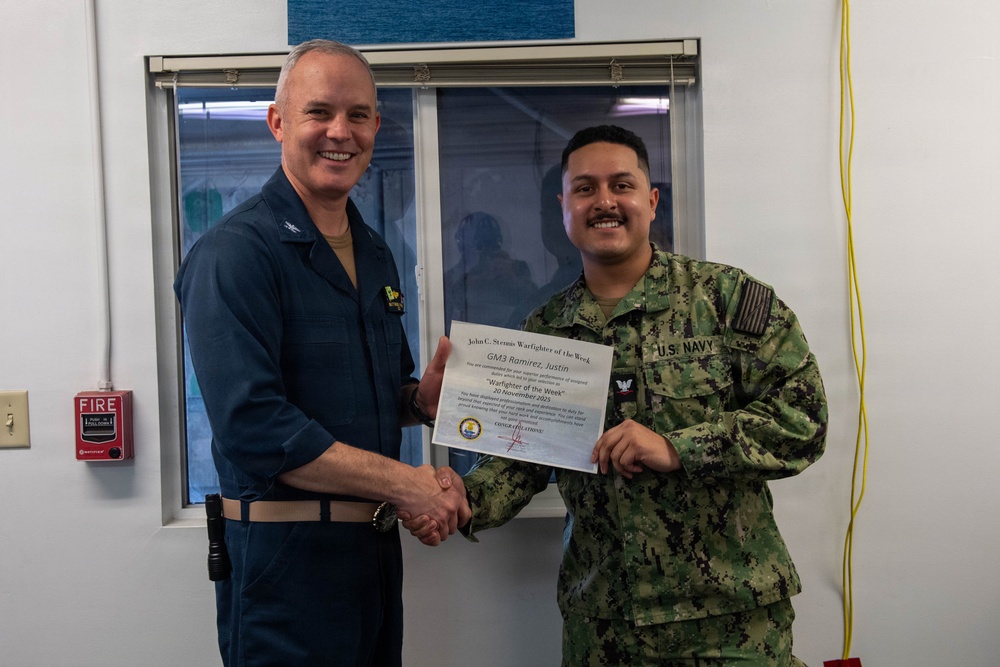 USS John C. Stennis Warfighter of the Week