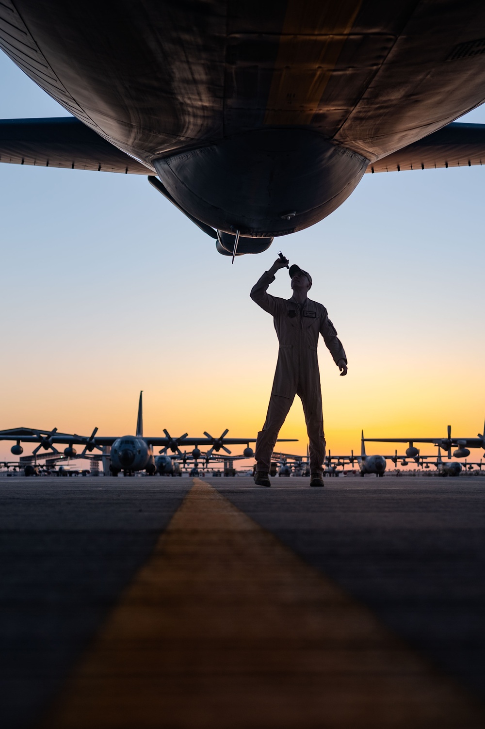 F-35 Lightning II aircraft fly nighttime mission over CENTCOM AOR