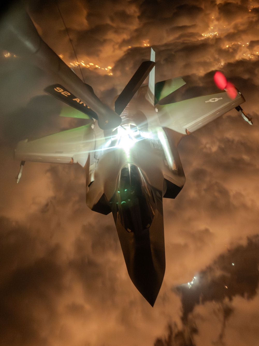 In the dead of night: F-35 Lightning II aircraft fly over CENTCOM