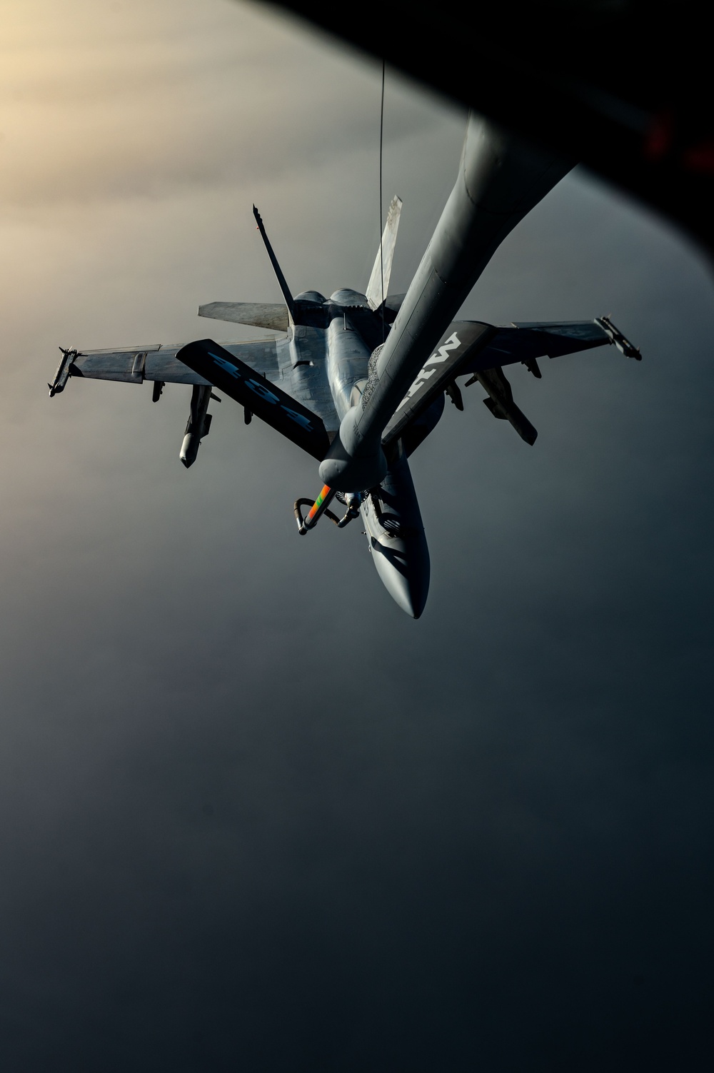 F/A-18 Super Hornets swarm over the Red Sea