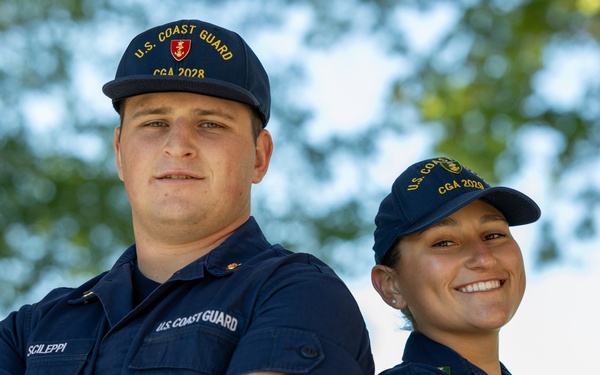 U.S. Coast Guard Academy cadet siblings portraits