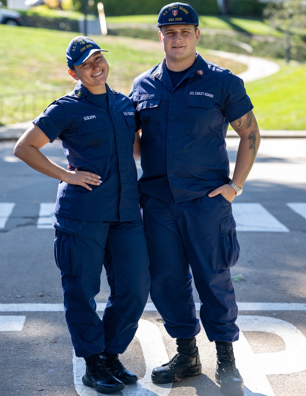 U.S. Coast Guard Academy cadet siblings portraits