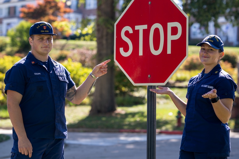 U.S. Coast Guard Academy cadet siblings portraits