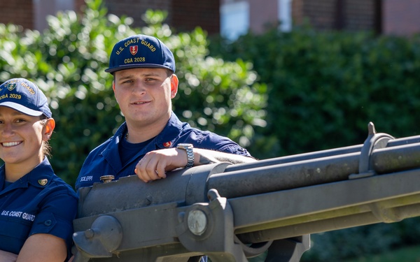 U.S. Coast Guard Academy cadet siblings portraits