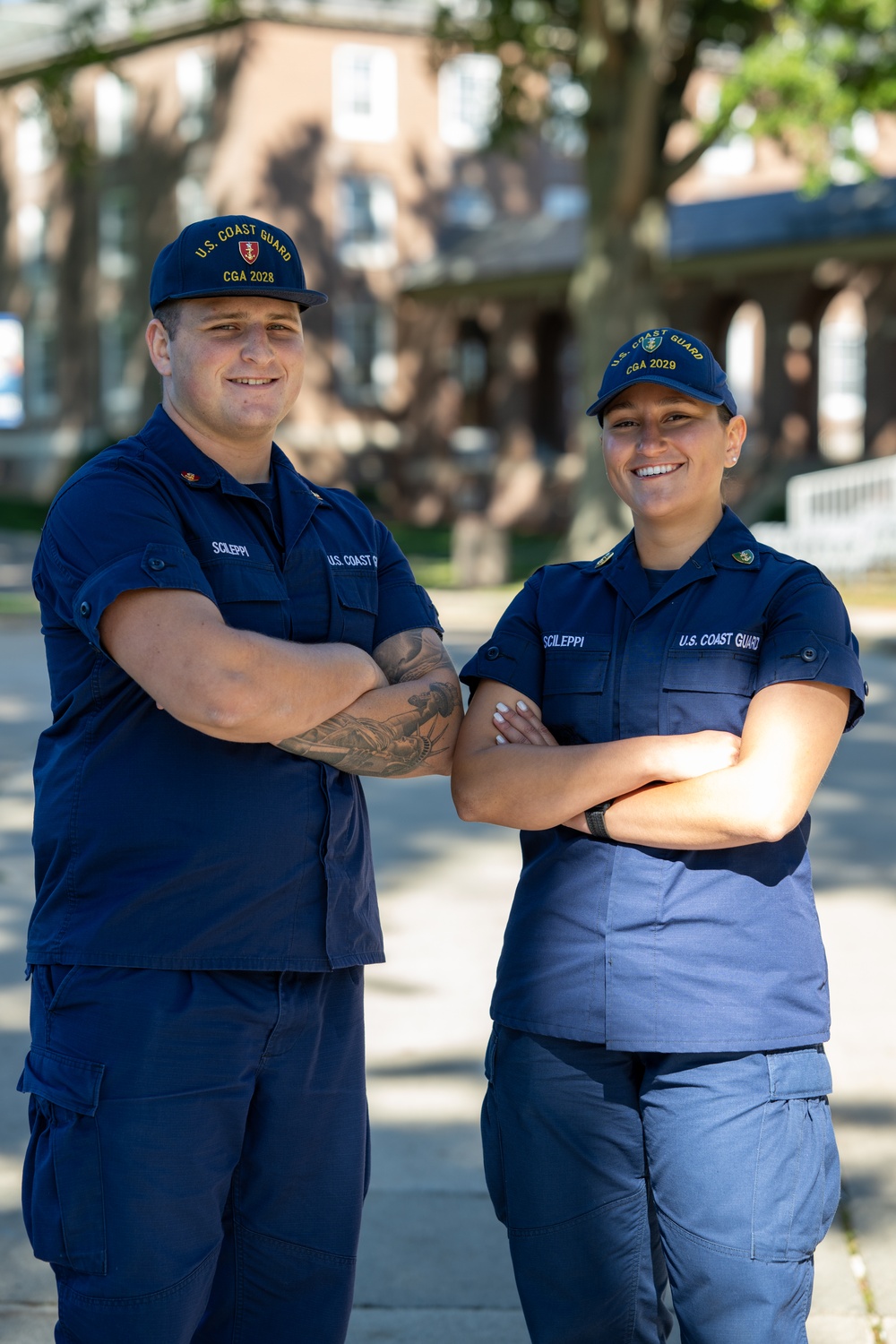 U.S. Coast Guard Academy cadet siblings portraits