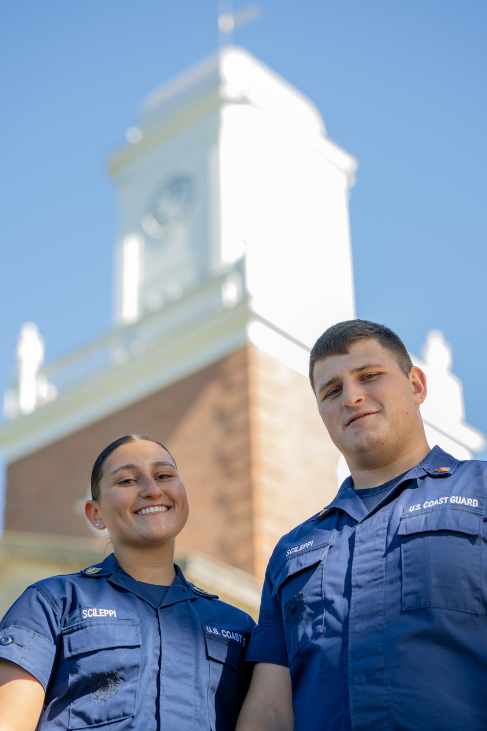 U.S. Coast Guard Academy cadet siblings portraits