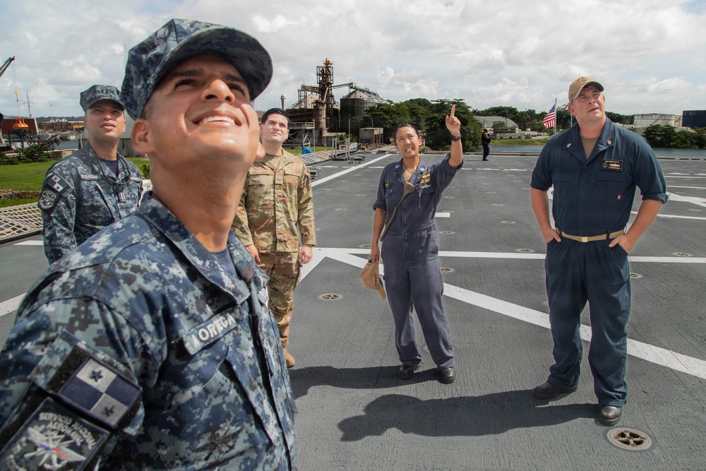 U.S.S. Pierre Passes Through Panama Canal with Servicio Nacional Aeronaval