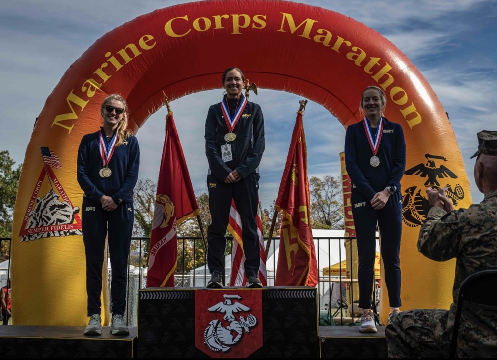 Navy Medicine Resident Leads Women's Marathon Team to Victory at Armed Forces Championship