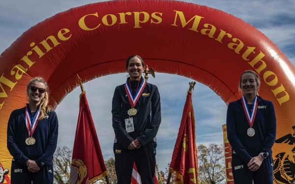 Navy Medicine Resident Leads Women's Marathon Team to Victory at Armed Forces Championship