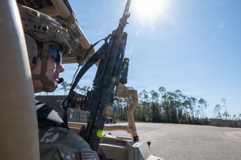 Defenders safeguard the mission during Mosaic Tiger 26-1 patrol operations