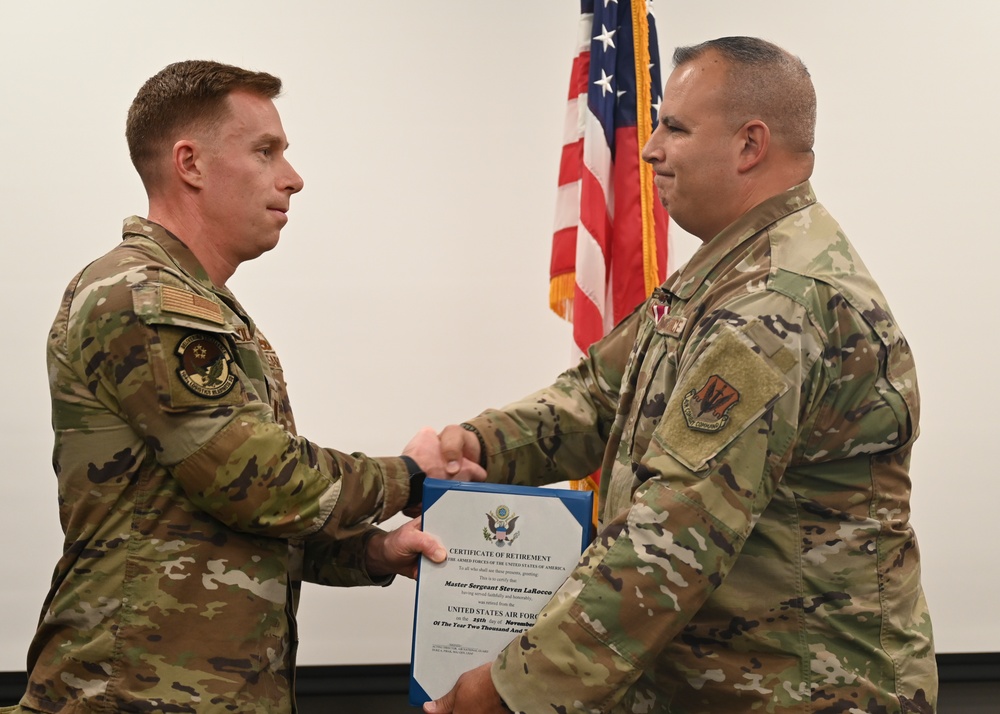 104th Logistics Readiness Squadron holds retirement ceremony for Master Sgt. Steven Larocco