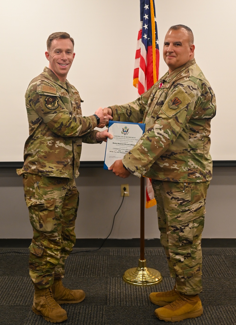 104th Logistics Readiness Squadron holds retirement ceremony for Master Sgt. Steven Larocco