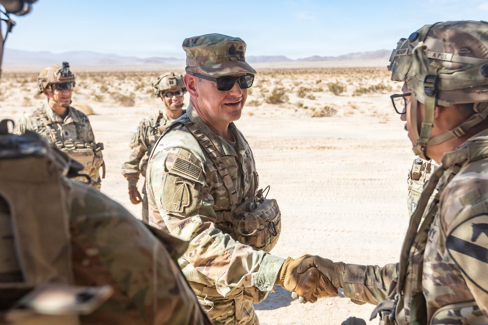 Sergeant Major of the Army Michael R. Weimer visits Black Jack at NTC 26-02