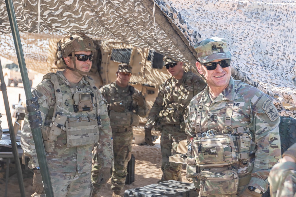 Sergeant Major of the Army Michael R. Weimer visits Black Jack at NTC 26-02