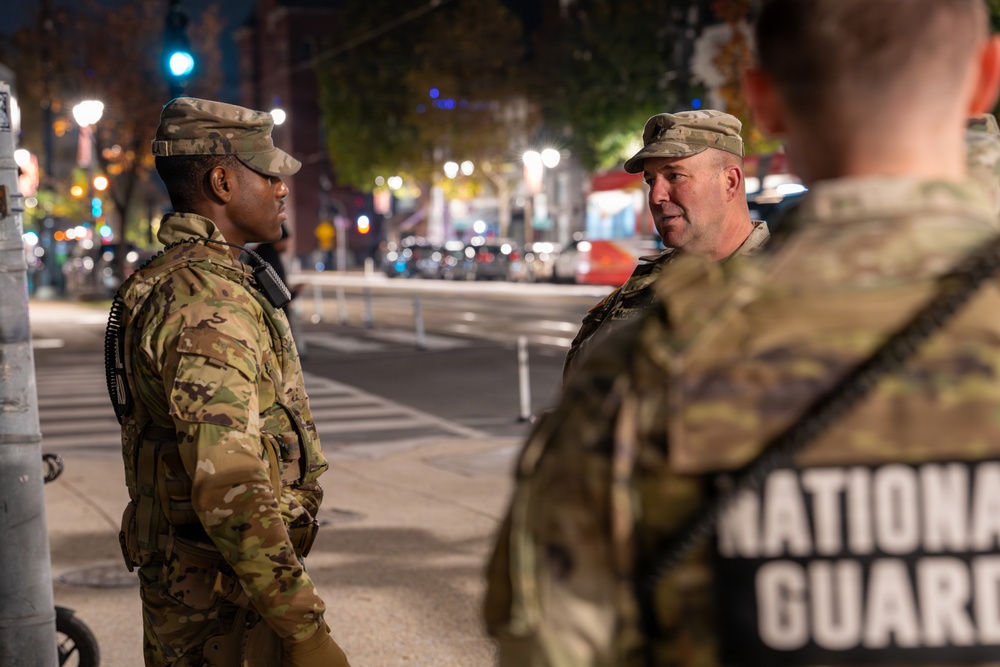 JTF–DC Leaders Join Soldiers for Night Patrols Across the District
