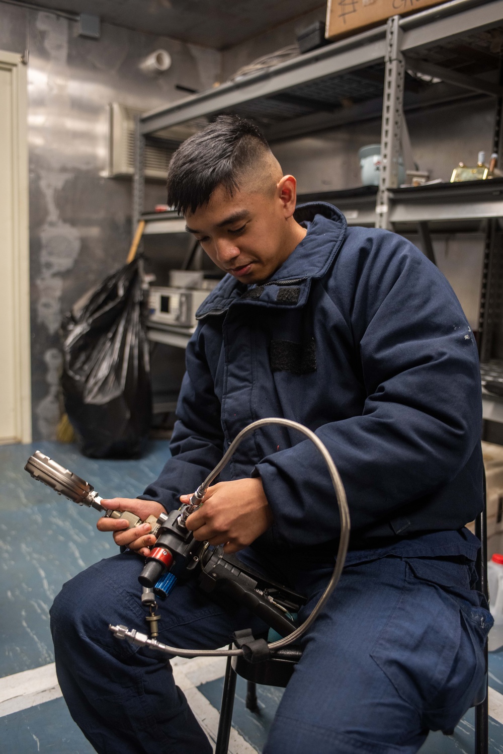 Ronald Reagan Sailors Conduct Maintenance