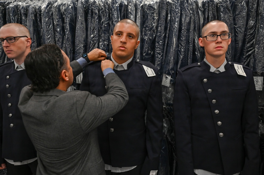 U.S. Space Force trainees receive newly designed service dress uniform