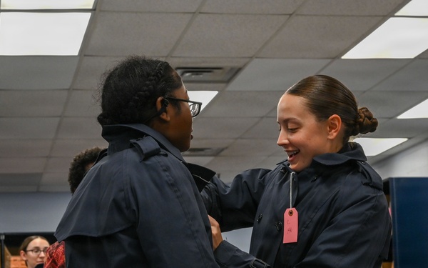 U.S. Space Force trainees recieve newly designed service dress uniform