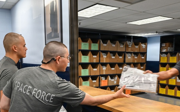 U.S. Space Force trainees recieve newly designed service dress uniform