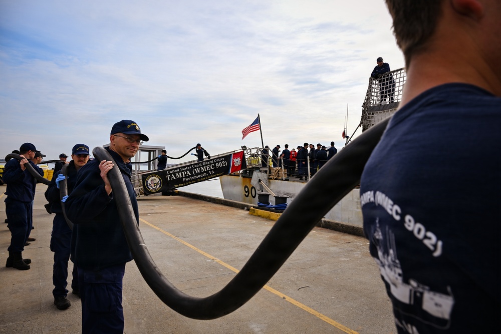 Coast Guard Cutter Tampa returns home after 67-day counterdrug patrol in the Eastern Pacific Ocean