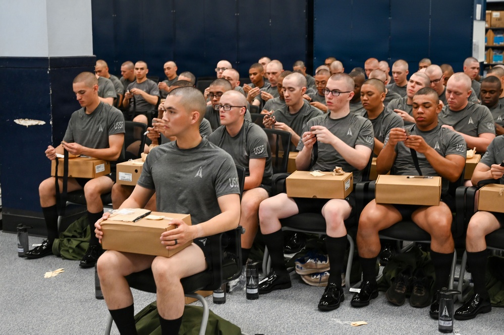 U.S. Space Force trainees receive newly designed service dress uniform