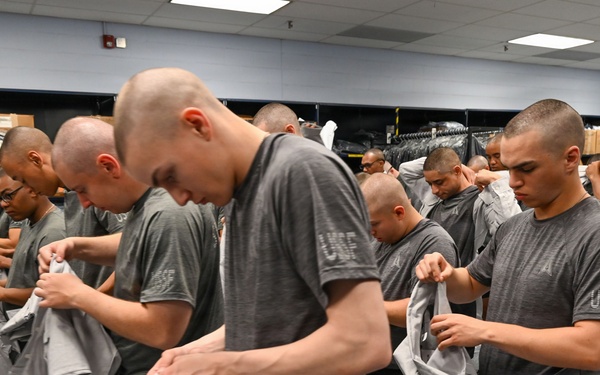 U.S. Space Force trainees recieve newly designed service dress uniform