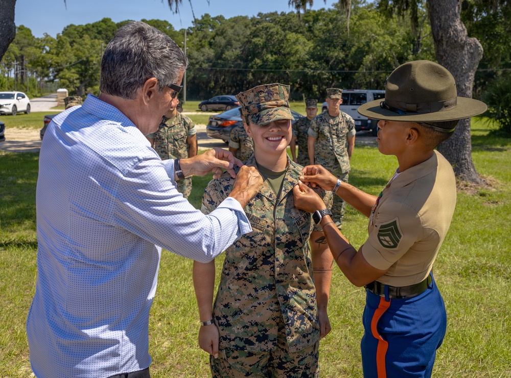 Cpl Renaud promotion ceremony