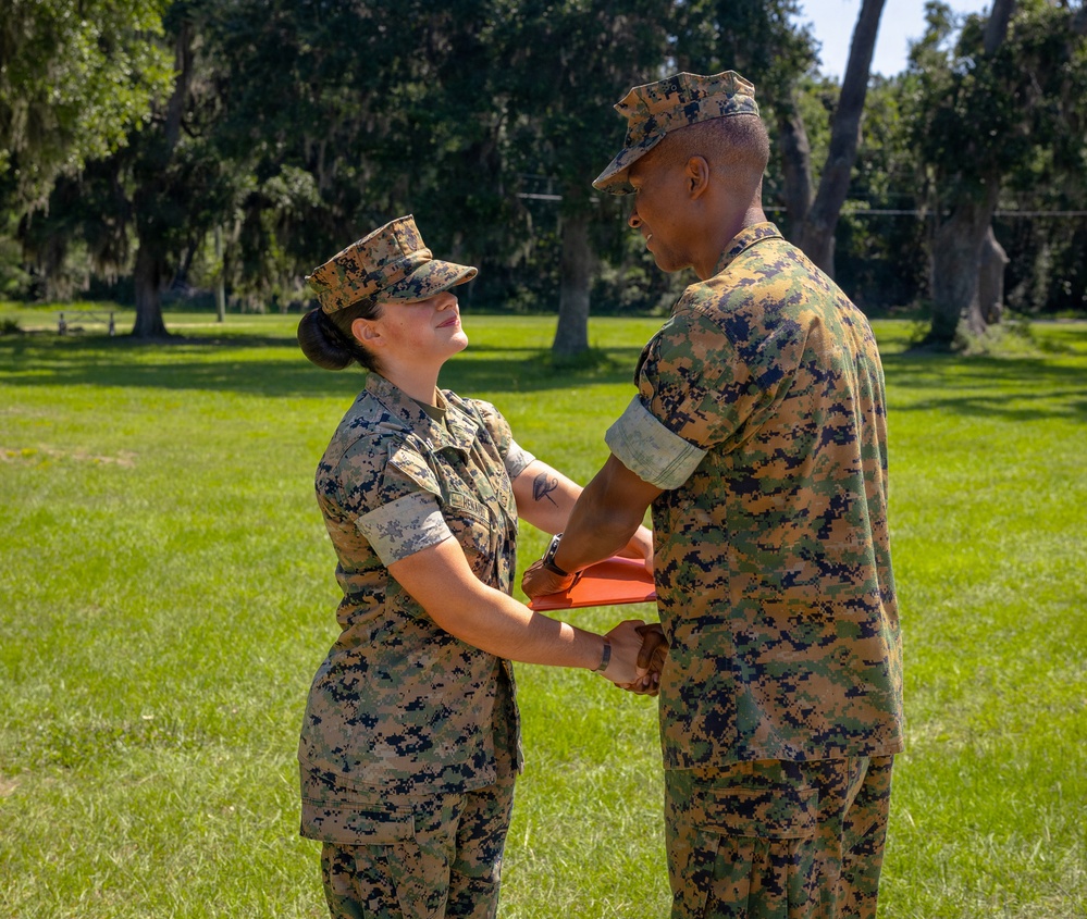 Cpl Renaud promotion ceremony