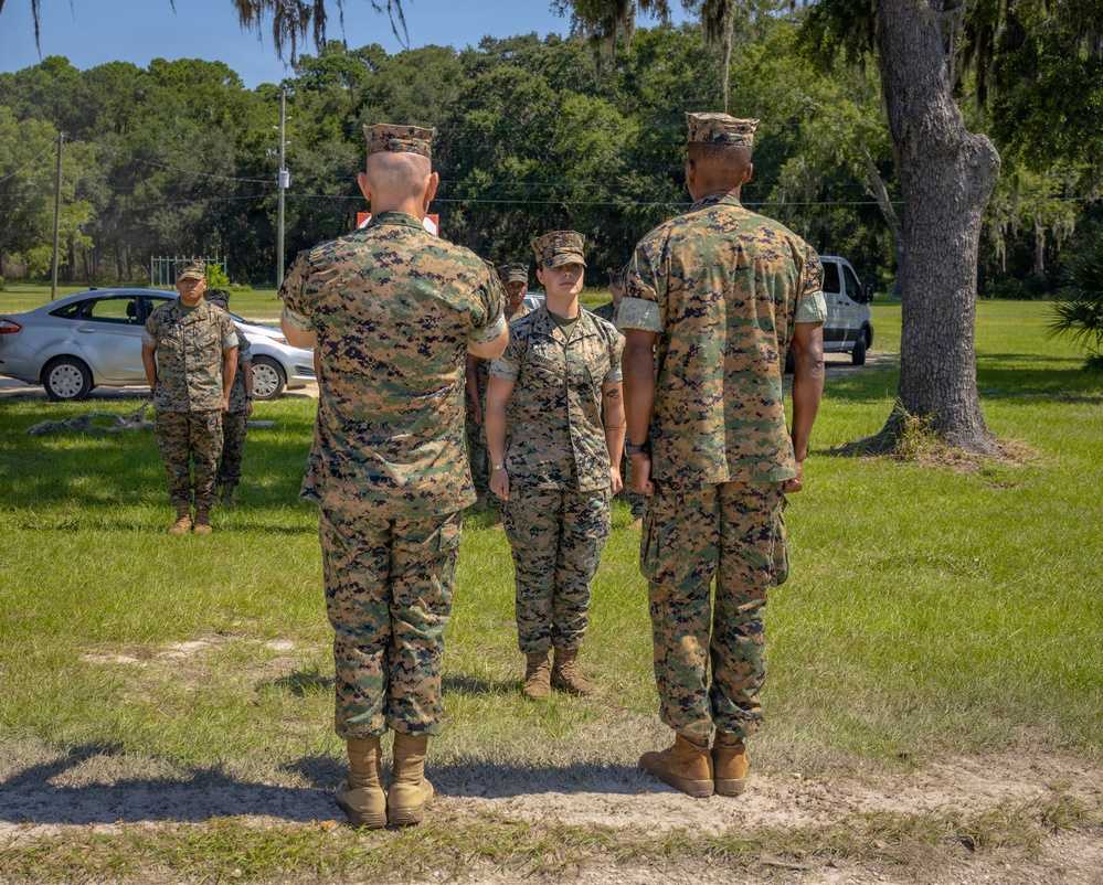 Cpl Renaud promotion ceremony