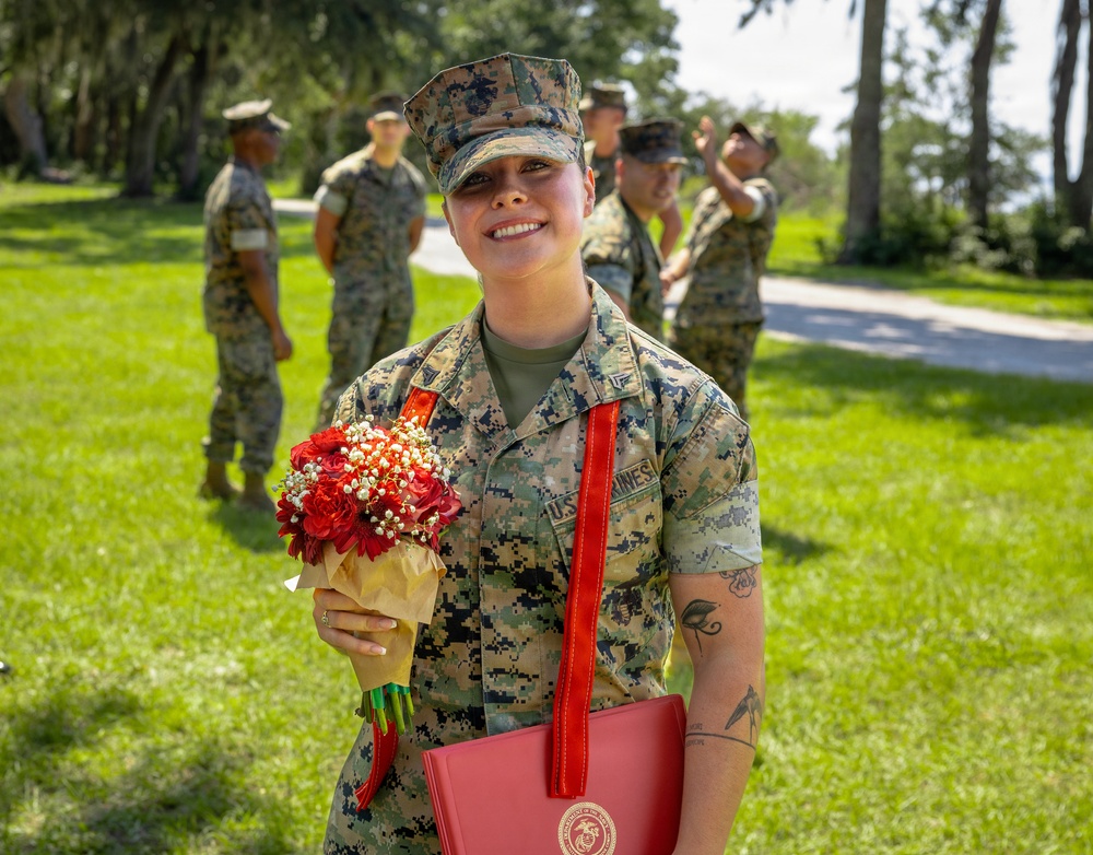 Cpl Renaud promotion ceremony
