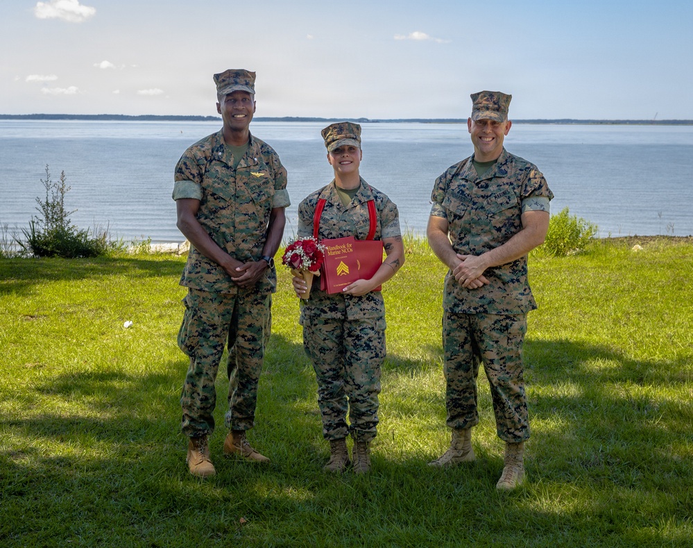 Cpl Renaud promotion ceremony