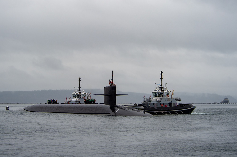 USS Nebraska (SSBN 739) Returns to Naval Base Kitsap-Bangor