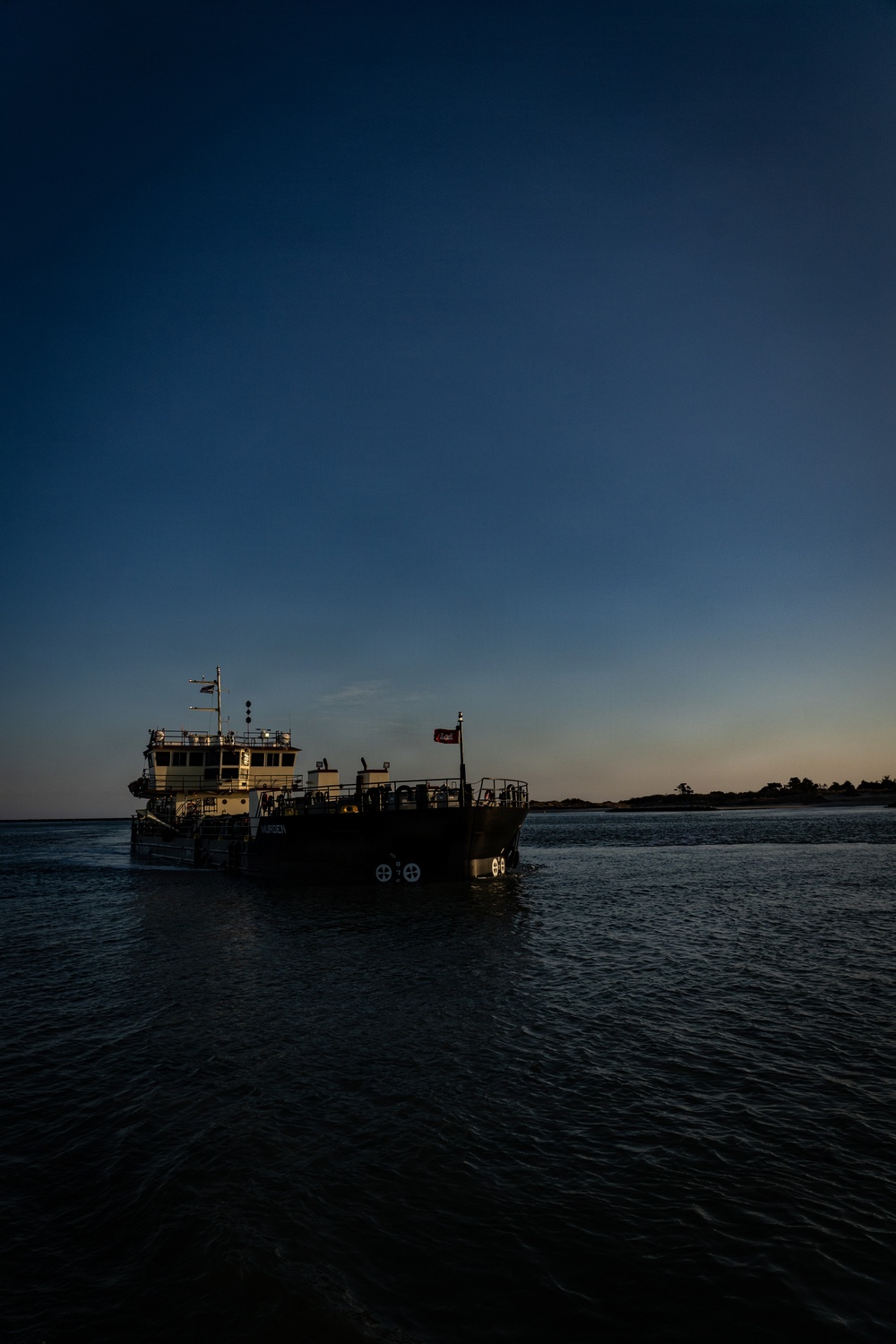 US Army Corps of Engineers Dredge Boat MURDEN Performs Channel Maintenance