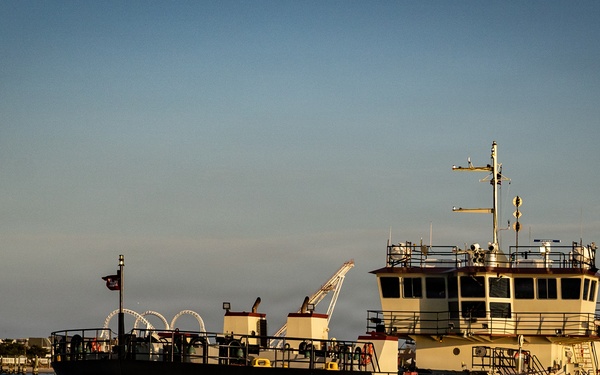 US Army Corps of Engineers Dredge Boat MURDEN Performs Channel Maintenance