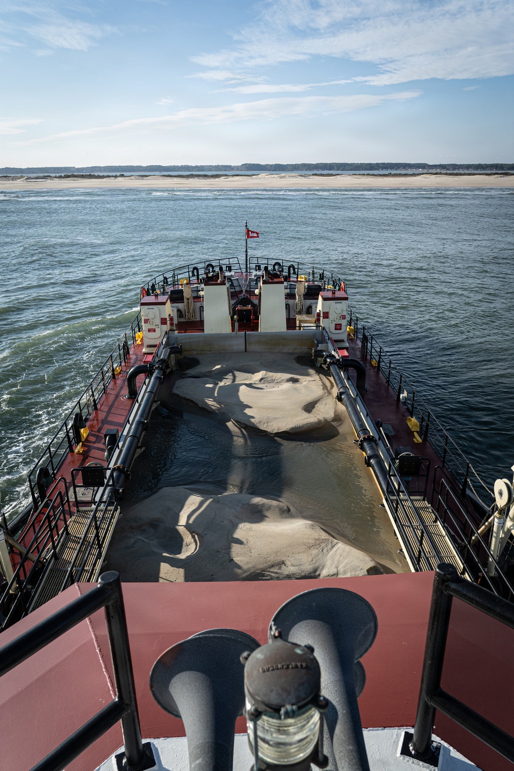 US Army Corps of Engineers Dredge Boat MURDEN Performs Channel Maintenance