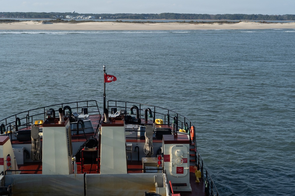 US Army Corps of Engineers Dredge Boat MURDEN Performs Channel Maintenance