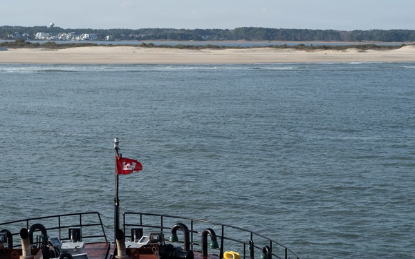 US Army Corps of Engineers Dredge Boat MURDEN Performs Channel Maintenance