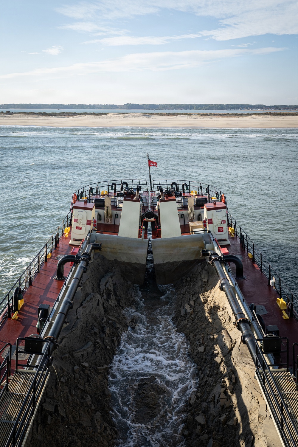 US Army Corps of Engineers Dredge Boat MURDEN Performs Channel Maintenance