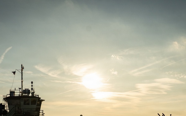US Army Corps of Engineers Dredge Boat MURDEN Performs Channel Maintenance