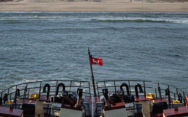 US Army Corps of Engineers Dredge Boat MURDEN Performs Channel Maintenance