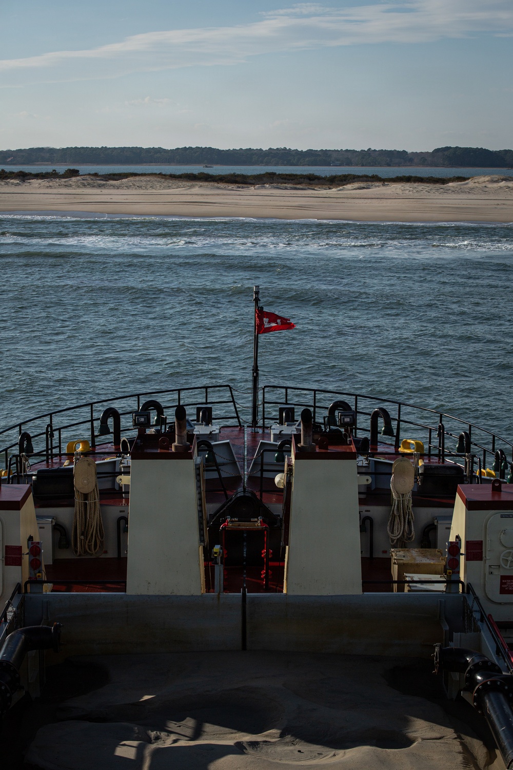 US Army Corps of Engineers Dredge Boat MURDEN Performs Channel Maintenance